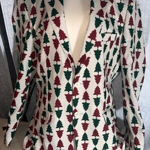 OppoSuits Red and Green Christmas Tree 🌲 Blazer
